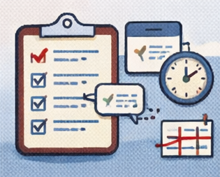 Tracks tasks and open questions